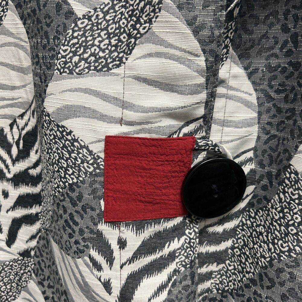 Moonlight Fashion Jacket Womens Small Button Textured Slit Career Kimono  Mixed - Picture 7 of 15